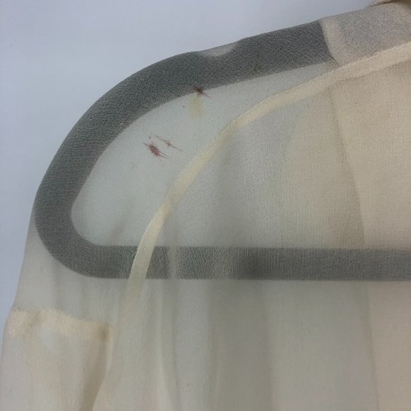 *flaw* NWT  100% silk top Blouse Rhinestone Large - Picture 4 of 8